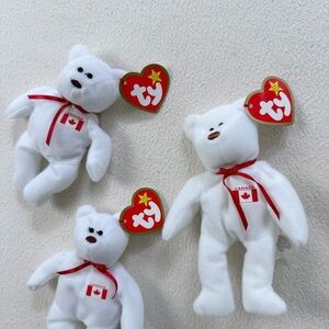 Ty | Vintage Canada Maple the Bear Teenie Beanie Bundle
